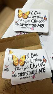 lot 63341 image: Philippians 413 Butterfly Christian Stickers - Retail $3