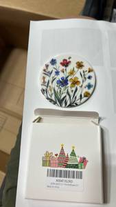 lot 63347 image: Wildflower Ceramic Round Ornament - Retail $5
