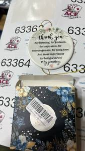 lot 63361 image: Thank You Keepsake Ceramic Ornament - Retail $10