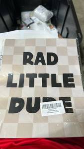 lot 63362 image: Rad Little Dude Decorative Sign - Retail $8