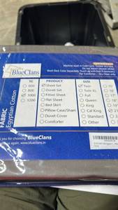 lot 63381 image: BlueClans 1000TC Egyptian Cotton Twin Sheet Set - Retail $25