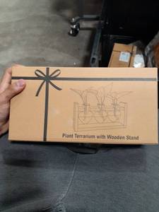 lot 62121 image: Nacome Plant Terrarium Propagation Stations Mothers Day Gifts for Mom Plant Lovers Women Wife Daughter - 3 Bulb Glass Vases with Wooden Stand Tabletop for Hydroponics Home Garden Decor - Retail $15