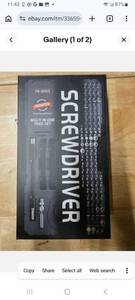 lot 62131 image: TK-S003 Multi-in-One Electric Screwdriver Tool Set 120 Piece NIB Grey - Retail $0
