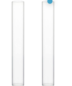 lot 11759 image: WGVI Hurricane Candle Holder Sleeve, Wide 2, Height 14, 2 Pieces, Clear Glass Cylinder Open Both Ends, Chimney Shade Tube (HST0214_2pc) - Retail $0