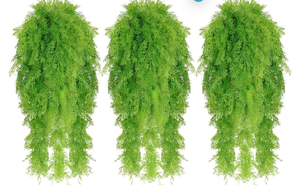 lot 11760 image: RECUTMS Artificial Hanging Plants Fern Vine - Fake Ivy Leaves Decoration for Indoors (Green1 - Retail $0