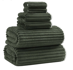 lot 62183 image: 40x80 Inches Bath Sheets Towels for Adults Luxury Microfiber Extra Large Bath Towels for Bathroom Super Soft Absorbent Quick Dry with Hanging Loop(Olive Green,6PCS) - Retail $0