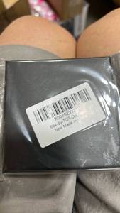 lot 23159 image: Small Black Gift Box with Lid ornament  - Retail $5