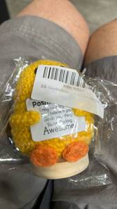 lot 23163 image: Crochet Duck Positive Potato Figurine - Retail $8