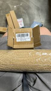 lot 23185 image: 15 Inch Round Woven Placemats Set of 4 Khaki - Retail $12