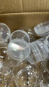 lot 23195 image: Clear Plastic Round Containers Bulk Lot - Retail $10