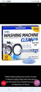 lot 23219 image: TERFIE Washing Machine Cleaner Powder - 12 Month Supply, Deep Clean Desc... - Retail $0
