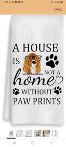 lot 23250 image: Cocker Spaniel Kitchen Towels - Dog Mom & Lover Gifts, 16x24 Inch - Retail $0