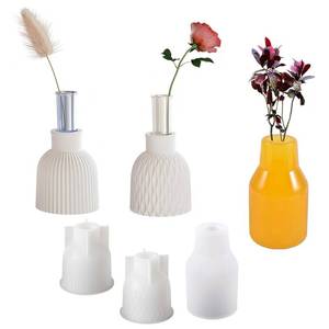 lot 23253 image: SWUAVD 3 pcs Vase Resin Mold,Water ripple Stripes vases Silicone Molds vase mold for Resin Art DIY flower bottle mold Pens Holder Perfume Diffuser Bottle molds - Retail $6,657