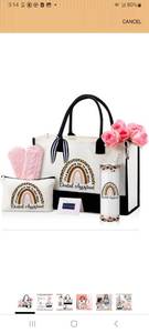 lot 23259 image: Geiserailie 8 Pcs Dental Assistant Gifts for Women Dental Assistant Week Gifts Including Tumbler Cup Plush Socks Metal Keychain Card and Envelope for Hygienist Staff Cowokers Friends Doctor Nurse - Retail $0