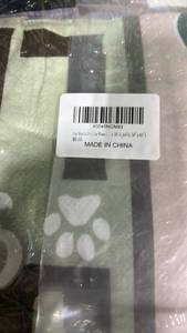 lot 32146 image: Dog Mom Throw Blanket with Paw Print Design - Retail $15