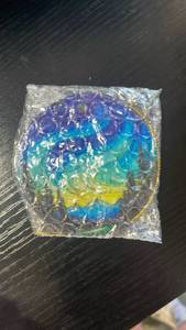 lot 33265 image: Rainbow Tie-Dye Round Decorative Plate - Retail $12