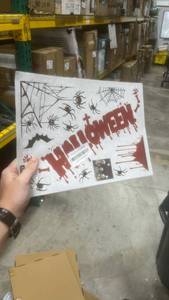 lot 22201 image: Halloween Window Cling Decoration Sheet