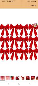 lot 22216 image: JOYIN 12 Pack Christmas Red Velvet Bows, 13 Long by 9 Wide Decorative Christmas Bows for Wreath Garland Tree Decor, Indoor Outdoor Holiday Decoration