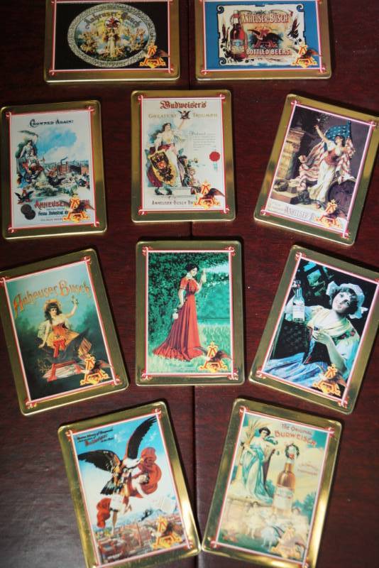 lot 298 image: 10 Vintage - Budweiser Beer - Anheuser Busch - Tip Trays