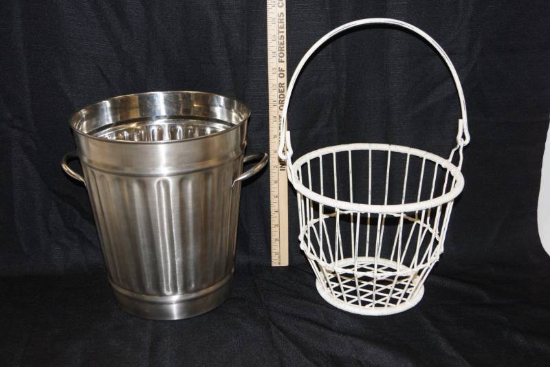 lot 323 image: Wazir Chand Ice Bucket & Metal Basket