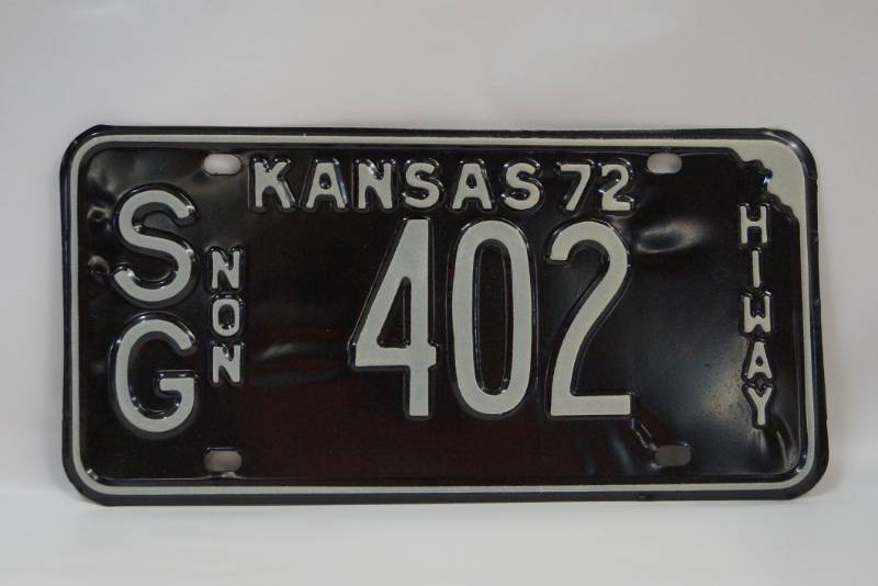lot 363 image: 1972 Kansas Licence Plate