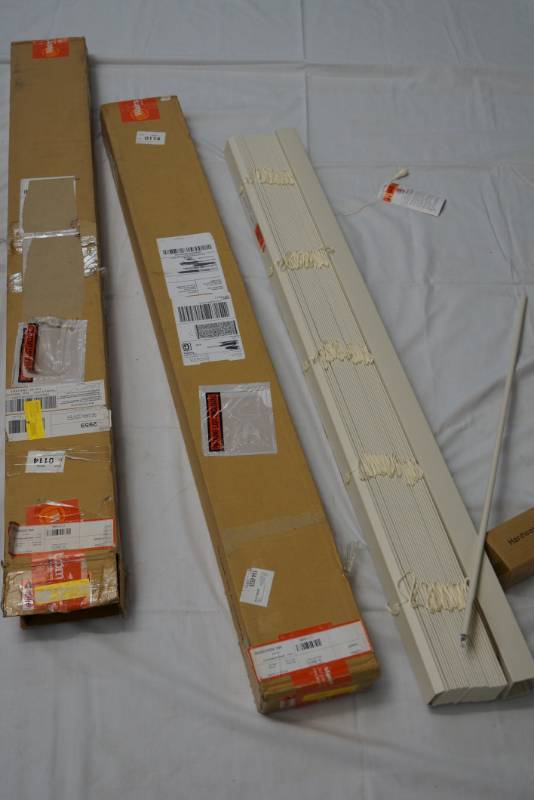 lot 403 image: Richfield Studios 2 Faux Wood Blinds, Off White  Size  48 x 48