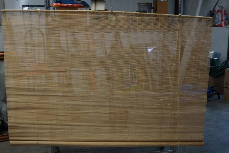 lot 404 image: New  Deluxe Matchstick Roll Up Shade    72 x 72