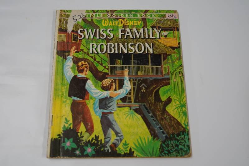 lot 438 image: Rare First Edition,1961, Little Golden Book  Swiss Family Robinson