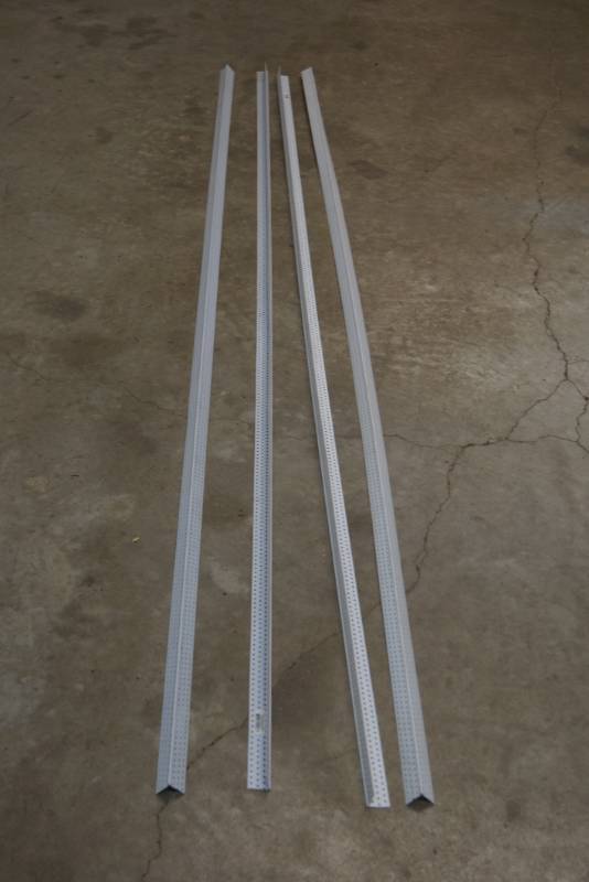 lot 618 image: 8 Vinyl Corner Bead- Sheetrock Drywall Material- 4 Total