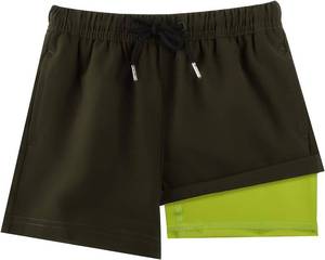 lot 1028 image: BRISIRA Boys Swim Trunks Bathing Suit Compression Boxer Brief Liner Swim Shorts Swimsuit Anti-Chafe Army Green 2 Years