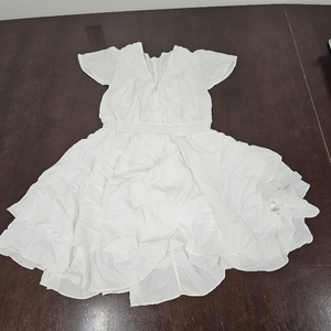 lot 1067 image: EYNMIN ruffled mini dress, Womens Square Neck Flowy A-Line Ruffle Swing Mini Dress