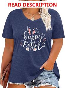 lot 1076 image: Anbech Plus Size Tshirt for Women Crewneck Graphic Tees Summer Outfits Short Sleeve Casual Shirt. Gray 3XL