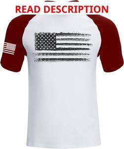 lot 1099 image: H HYFOL Mens Graphic T-Shirts USA Flag Cotton Short Sleeve American Patriotic Crewneck Casual Regular Tee Shirts Army Green 3XL