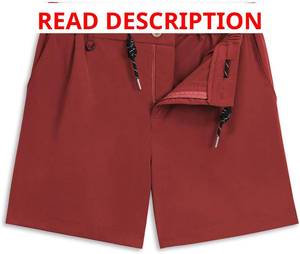 lot 1170 image: 5 Inch Inseam Shorts for Men Short Golf Shorts Mens Casual Dry Fit Hybrid Trunks Athletic Fit Running Stretch Brown 2XL