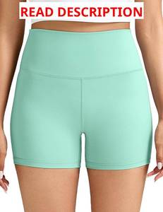 lot 1220 image: ESOFT Womens High-Waisted Biker Shorts 4  6   Soft Lycra Fabric, 4-Way Stretch, Perfect for Yoga, Running & Workout Blue Large