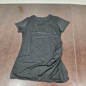 lot 1251 image: CyperSoul Women Summer T Shirt Casual Dress Crew Neck Wrap Ruched Bodycon Short Sleeve Party Club Mini Dresses Black, XXL