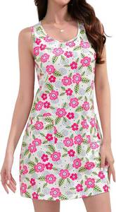 lot 1261 image: CAMSSOO Womens Summer Dresses 2025 Casual Sleeveless Beach Dress Loose Scoop Neck Boho Floral Sundresses with Pockets