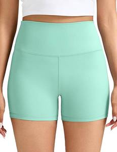 lot 1266 image: ESOFT Womens High-Waisted Biker Shorts 4  6   Soft Lycra Fabric, 4-Way Stretch, Perfect for Yoga, Running & Workout Lavender Medium