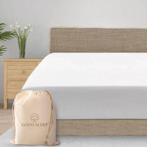 lot 2203 image: Good Sleep Bedding Twin XL Fitted Sheet - 1000 Thread Count Extra Long Twin XL Sheets, Soft & Breathable with 16 Deep Pocket, 100% Egyptian Cotton - White