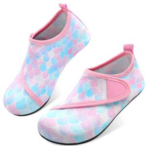 lot 2209 image: JOINFREE Boys and Girls Athletic Water Shoes Slip on Aqua Socks for Kids Colorful Scale 1-2 Little Kid