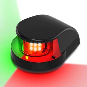lot 2214 image: Obcursco Boat Navigation Lights, Red and Green Marine LED Bow Lights, IP67 Waterproof, Rust-Resistant, Ideal for Pontoon, Skiff, Small Boats, and Yacht(Black)