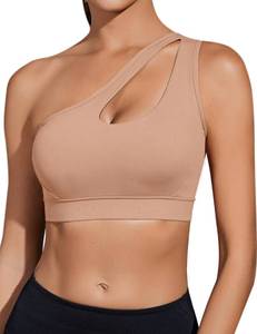 lot 2233 image: Sykooria Womens One Shoulder Sports Bras Workout Tops Padded Yoga Bra Medium Support Athletic Bras M