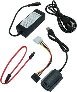 lot 2236 image: Longdex 5PCS External AC Power Adapter and SATAPATAIDE to USB 2.0 Adapter Converter Cable for Hard Drive Optical Drive