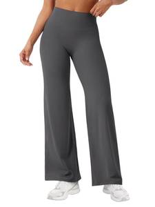 lot 2240 image: YEOREO Workout Leggings Womens No Front Seam Straight Leggings 29 High Waist Buttery Eddiy Gym Yoga Pants Dark Gray S