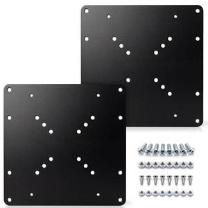 lot 2286 image: Moxweyeni 2 Pack TV and Monitor Mount Adapter Plate, Converts 75x75mm, 100x100mm to 200x100mm, 200x150mm, 200x200mm Hole Patterns, Monitor, TV Mount Conversion Bracket, Hardware Included
