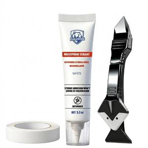 lot 2294 image: Eosseirmt White Bathroom Caulk with Tool Kit (5.3 oz) - Odorless Seamless Joint Filler for Tub, Sink & Shower, Brilliant White & Stain Resistant Caulk