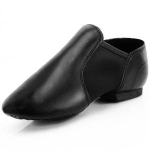 lot 2315 image: Keemi Black Jazz Shoes for Girls,Leather Dance Shoes for Girls Boys Unisex Kids,Non-Slip Dancing Shoes,5.5 Big Kid