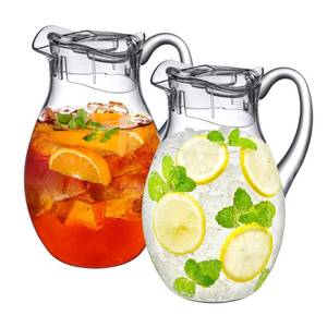 lot 3785 image: Amazing Abby - Bubbly - 2-Pack Acrylic Pitcher (72 oz), Clear Plastic Water Pitcher with Lid, Fridge Jug, BPA-Free, Shatter-Proof, Great for Iced Tea, Sangria, Lemonade, Juice, Milk, and More