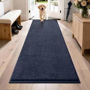 lot 3797 image: PURRUGS Dirt Trapping Door Mat 31.5 x 70, Non-Slip Machine Washable Entryway Rug, Dog Doormat, Indoor Front Door Mat, Super Absorbent Entry Rug for Muddy Shoes & Paws, Navy Blue