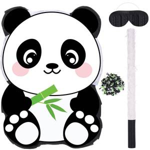 lot 5862 image: Harrycle Panda Pi�ata Includes Stick Blindfold Bat and Confetti Cute Animal Pi�ata Decor Panda Bear Birthday Party Supplies for Animal Birthday Shower Party Decor, 16.1 x 11.3 x 3.2 Inches
